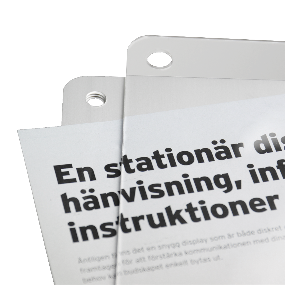 Enkla byten i A4 ställ till golvdisplay